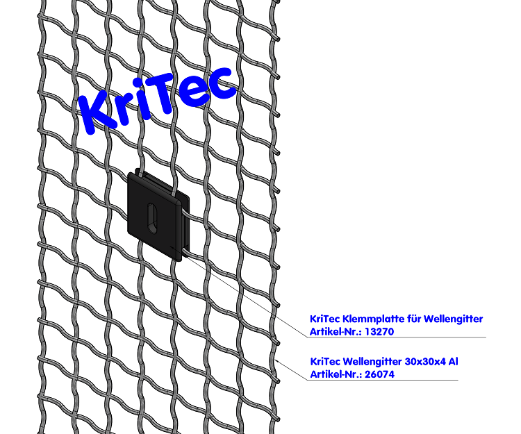 KriTec Wellengitter 30x30x4 Al