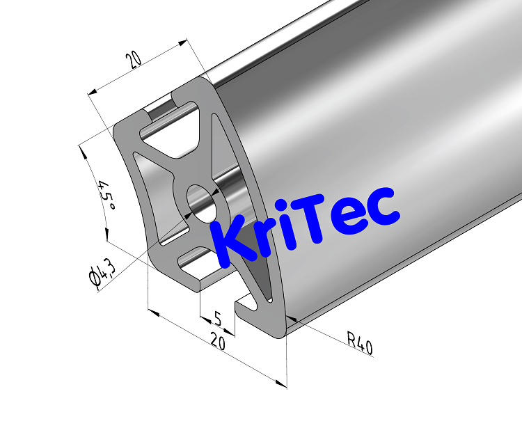 KriTec Profil 5 R20/40-45°
