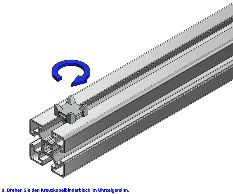 KriTec Kreuzkabelbinderblock 10 Raster 40 und 45, grau