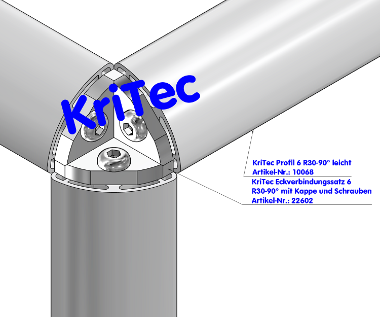 KriTec Eckverbindungssatz 6 R30-90°