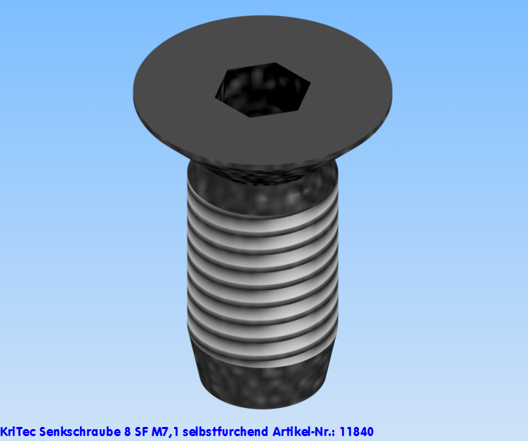 KriTec Senkschrauben 8 SF M7,1 selbstfurchend