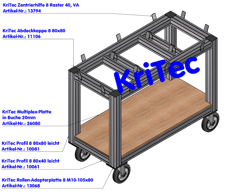 KriTec Zentrierhilfe 8 Raster 40, VA