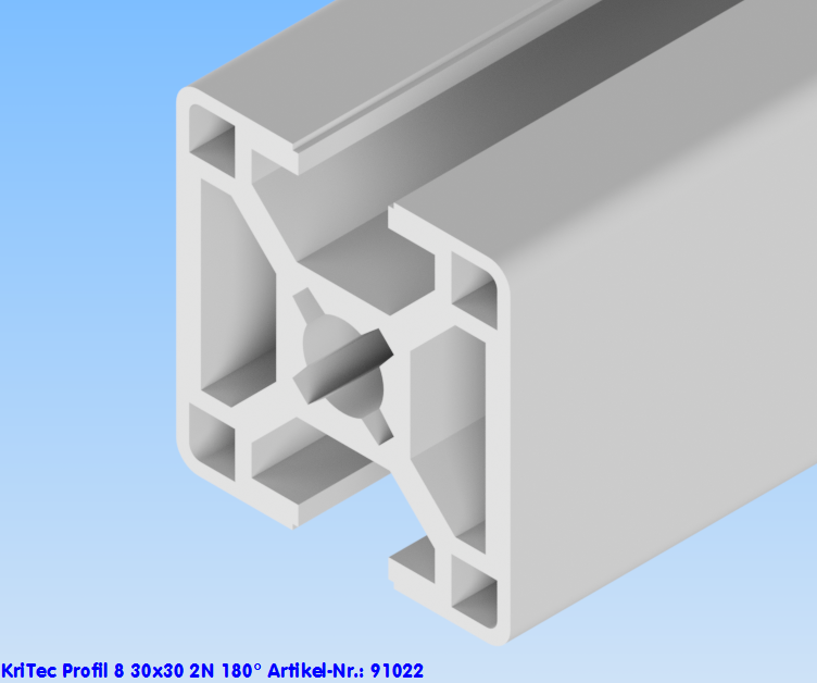 KriTec Profil 8 30x30 2N 180°