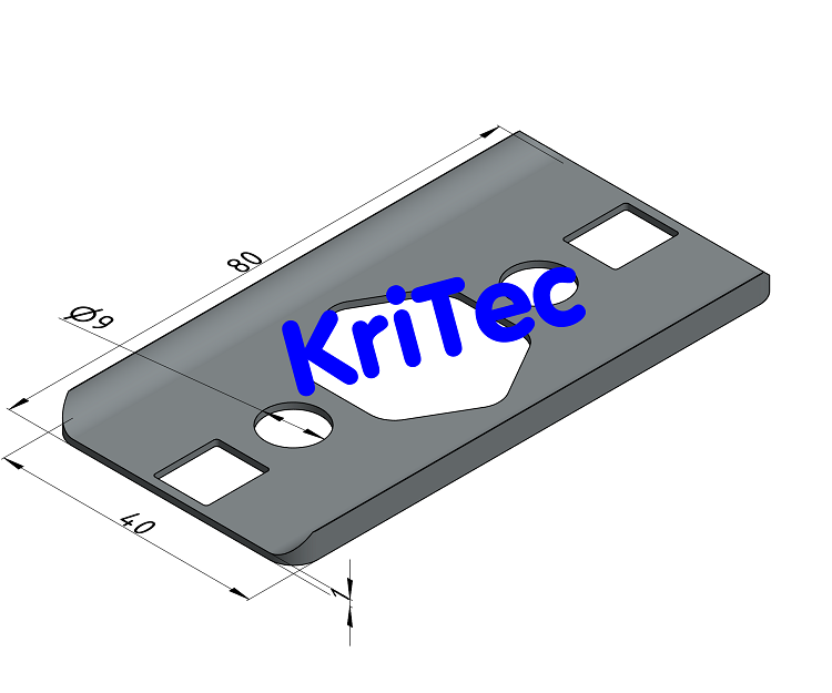 KriTec Radiendichtung 8 80x40 R80 PA grau