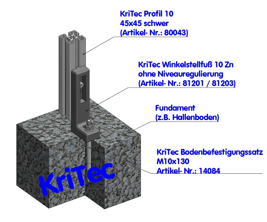 KriTec Profil 10 45x45 schwer