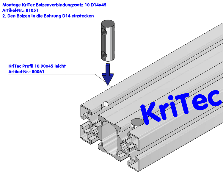 KriTec Bolzenverbindungssatz 10 D14x45