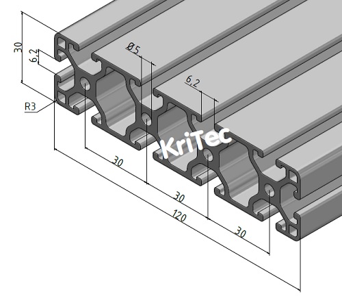 KriTec Profil 6 120x30 leicht