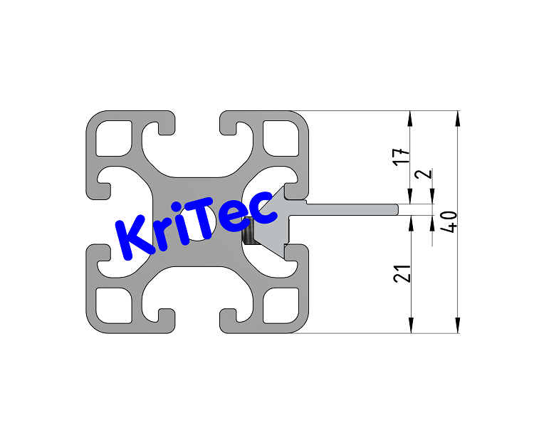 KriTec Winkelleiste 8 Al 16 M5, natur