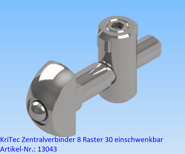 KriTec Zentralverbinder 8 Raster 30 einschwenkbar