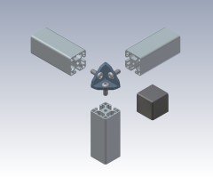 KriTec Eckverbindungssatz 5 20x20x20