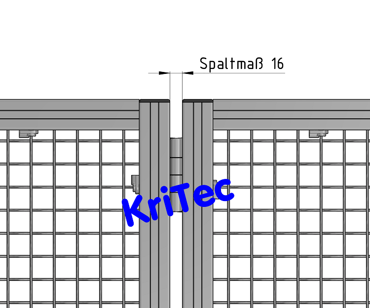 KriTec Schwerlastscharnier 10 Raster 40