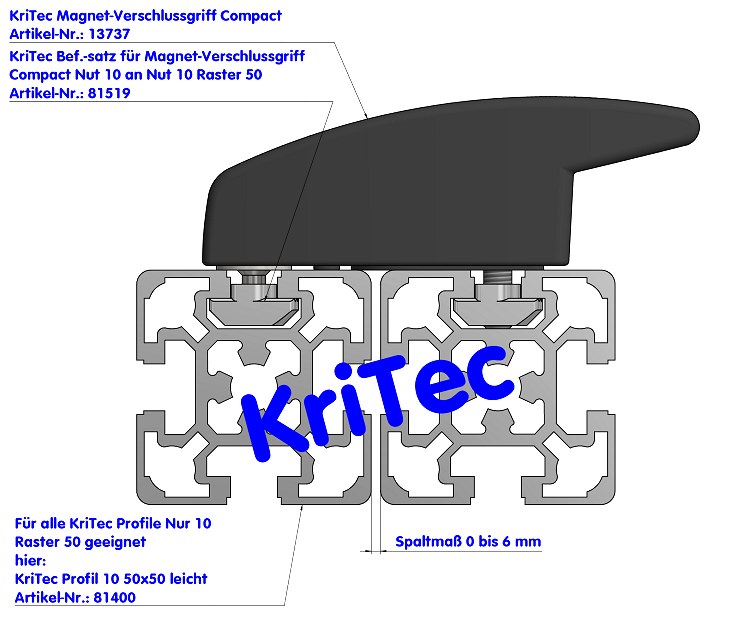 KriTec Magnet-Verschlussgriff Compact