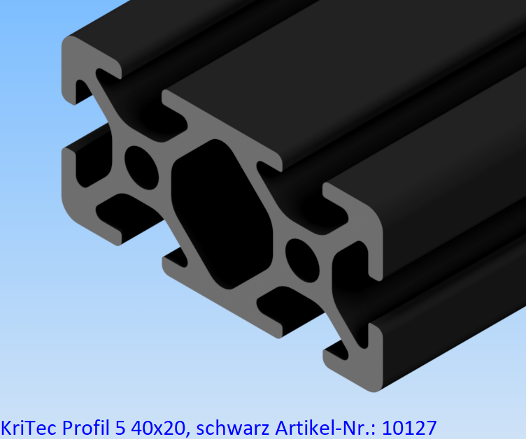 KriTec Profil 5 40x20 schwarz