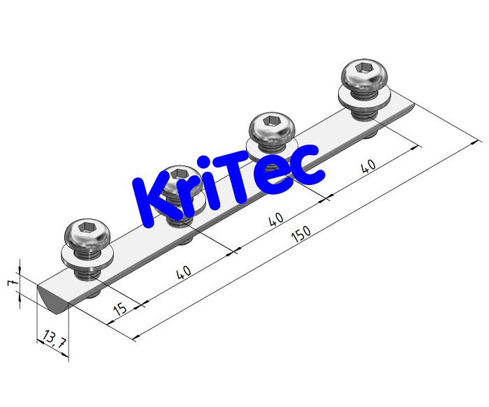 KriTec Befestigungssatz für Winkel 8 160x160 M8 (einfach)