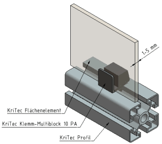 KriTec Klemm-Multiblock 10 PA, schwarz