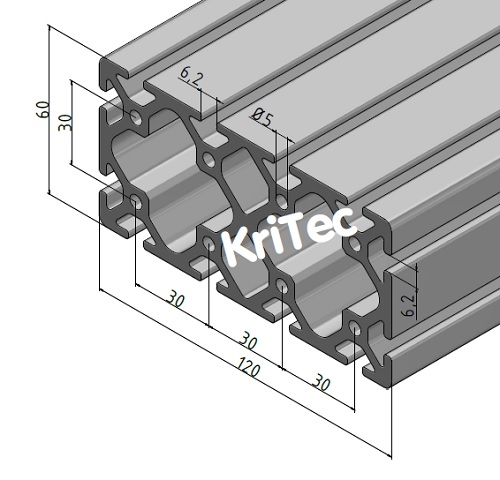 KriTec Profil 6 120x60 schwer