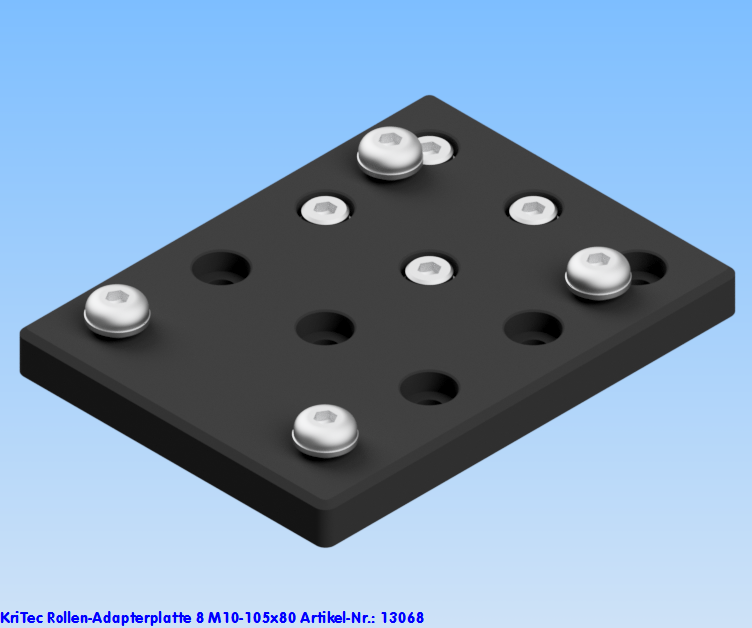 KriTec Rollen-Adapterplatte 8 M10-105x80