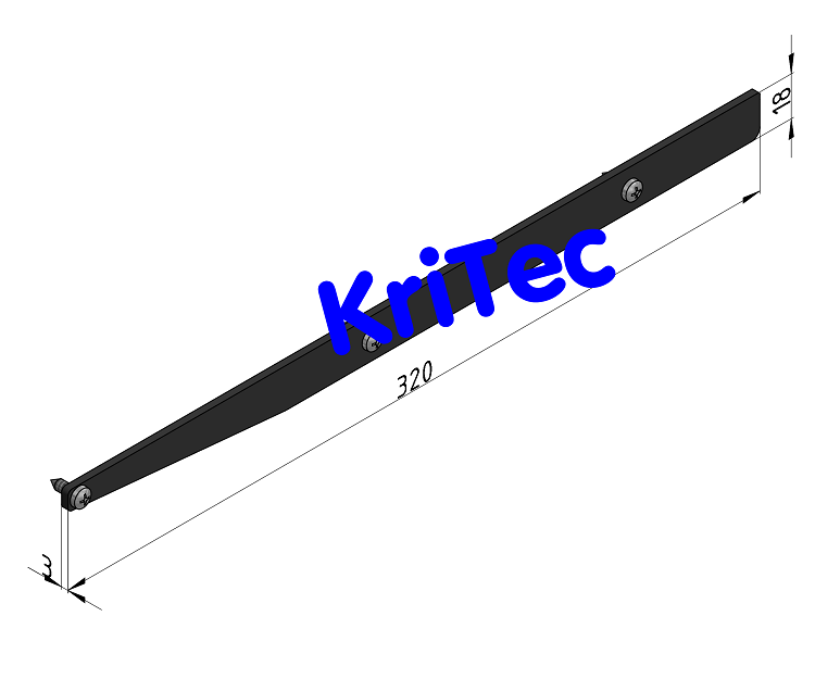 KriTec Regalboden-Abdeckkappensatz 8 320 St, schwarz