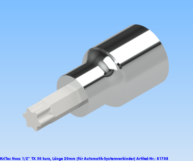 KriTec Nuss 1/2'' TX 50 kurz, Länge 20mm