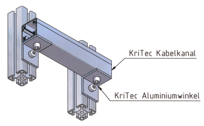 KriTec Aluminiumwinkel 8 40x40x40x4