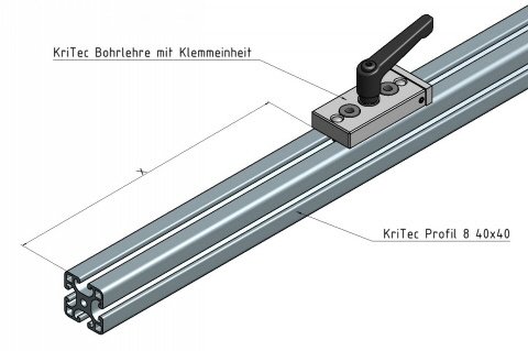 KriTec Klemmhebel Zn verstellbar mit Innengewinde