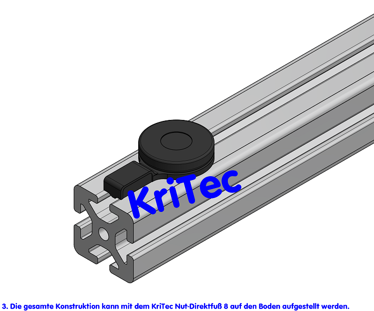 KriTec Nut-Direktfuß 8 Raster 40
