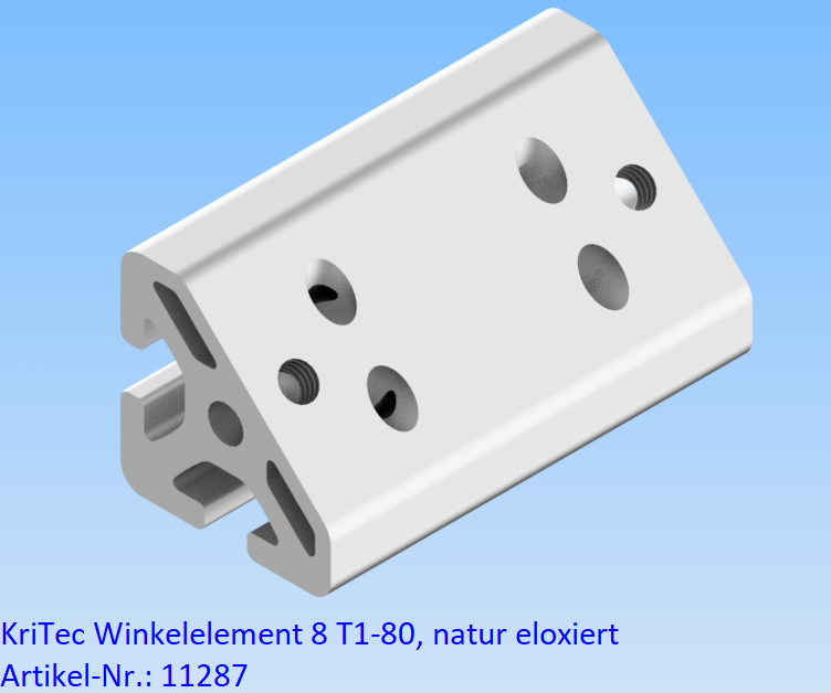 KriTec Winkelelemente 8 T2-40, natur eloxiert