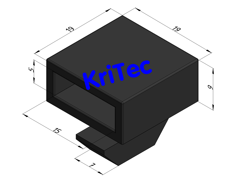 KriTec Kabelbinderblock 8 Raster 40