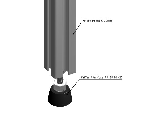 KriTec Stellfuß PA 20