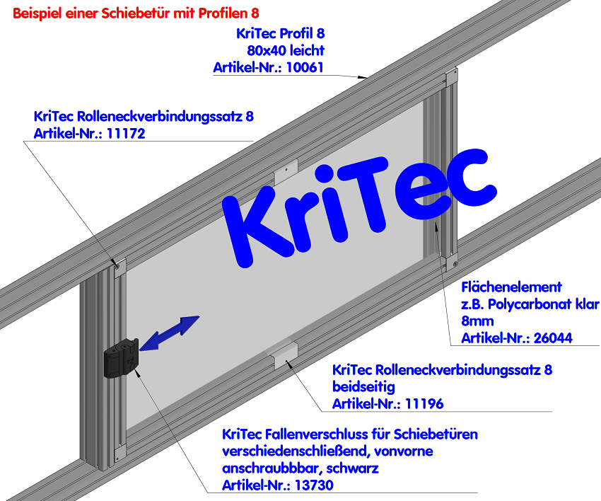 KriTec Rolleneckverbindungssatz 8 Raster 40