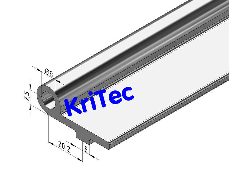 KriTec ScharnierlappenprofilV 8 e leicht, natur