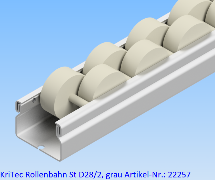KriTec Rollenbahn St D28/2, grau
