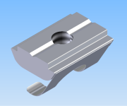 KriTec Nutensteine 10 St mit Steg und Federblech Gewinde mittig, ohne Potentialausgleich