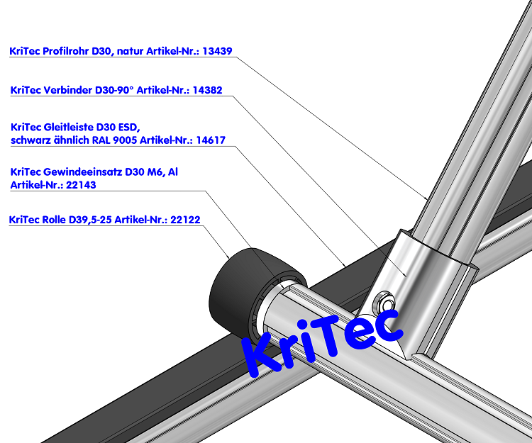 KriTec Rolle D39,5-25