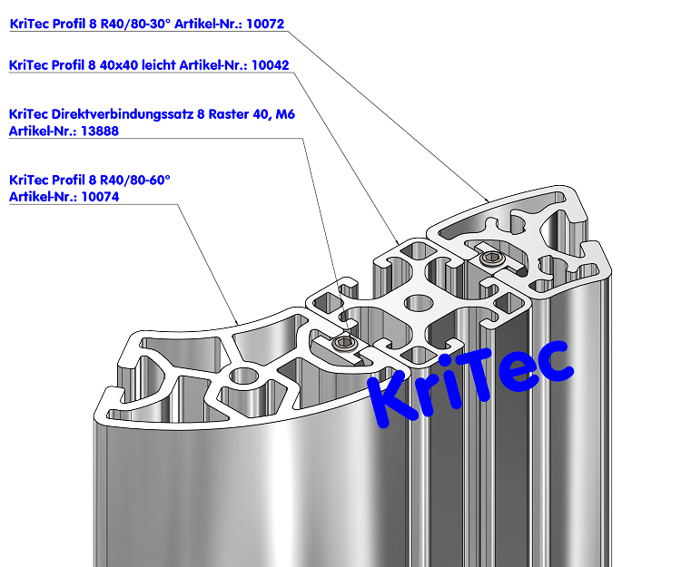 KriTec Profil 8 R40/80-60°