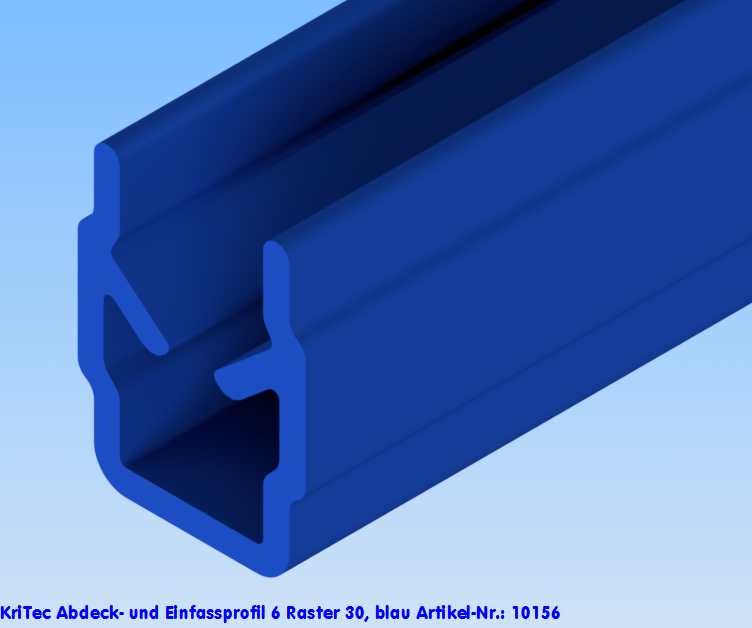 KriTec Abdeck- und Einfassprofil 6 Raster 30, blau