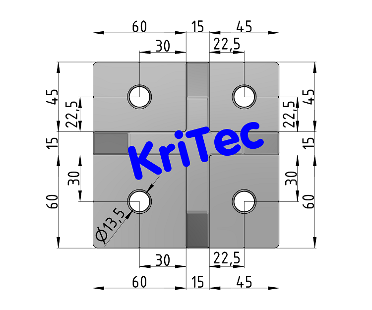 KriTec Fußkonsole 12 120x120 schwer