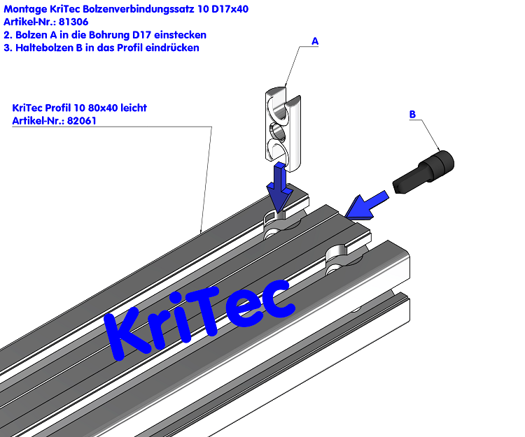 KriTec Bohrnutenfräser Vollhartmetall Ø17x100 für Bolzenverbinder 10