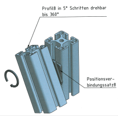KriTec Positionsverbindungssatz 8 Raster 40