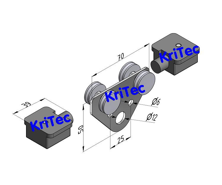 KriTec Werkzeuglaufwagen 40x40