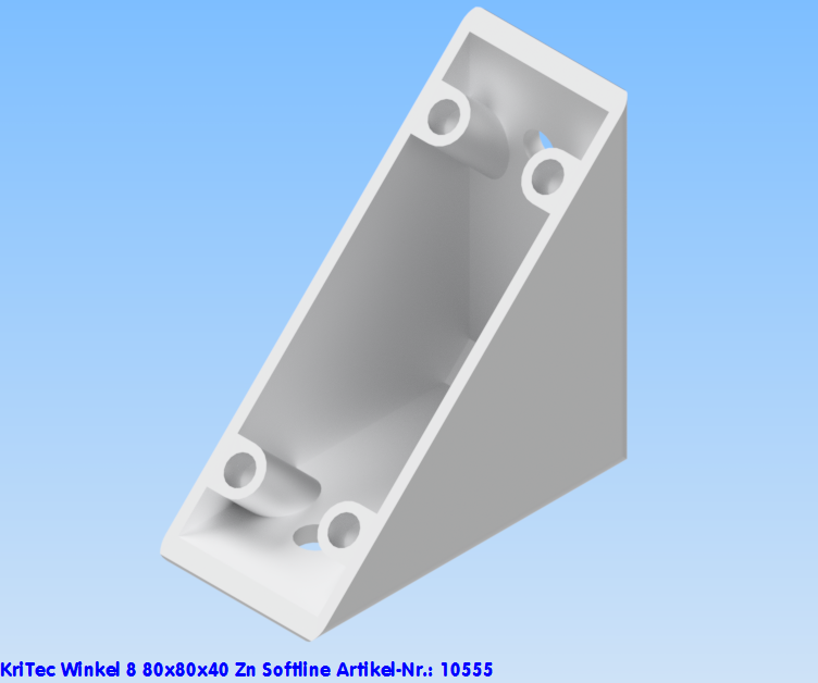 KriTec Winkel 8 80x80x40 Zn Softline