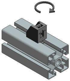 KriTec Befestigungsblock 10 Raster 40 PA schwarz