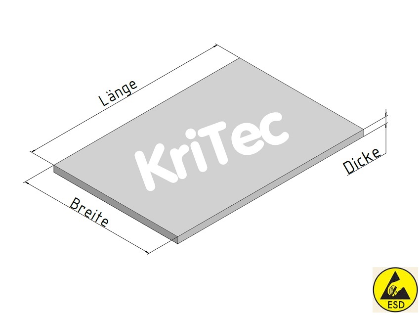 KriTec Polycarbonat PC, klar antistatisch