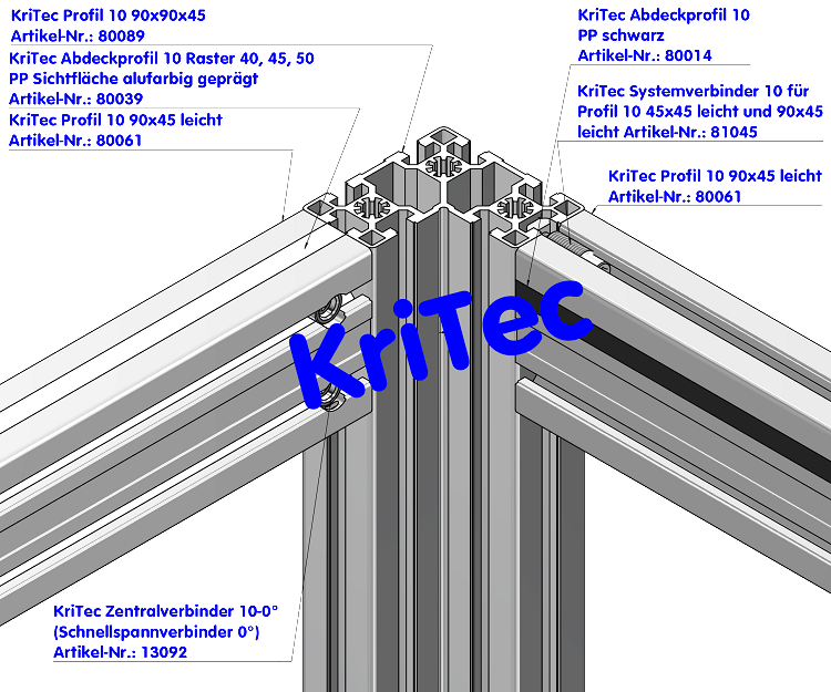 KriTec Profil 10 90x45 leicht
