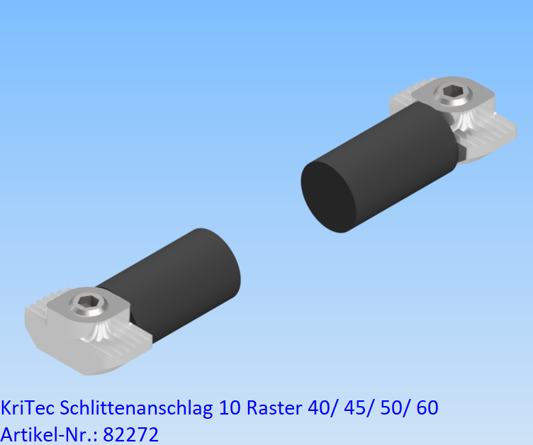 KriTec Schlittenanschlag 10 Raster 40/ 45/ 50/ 60