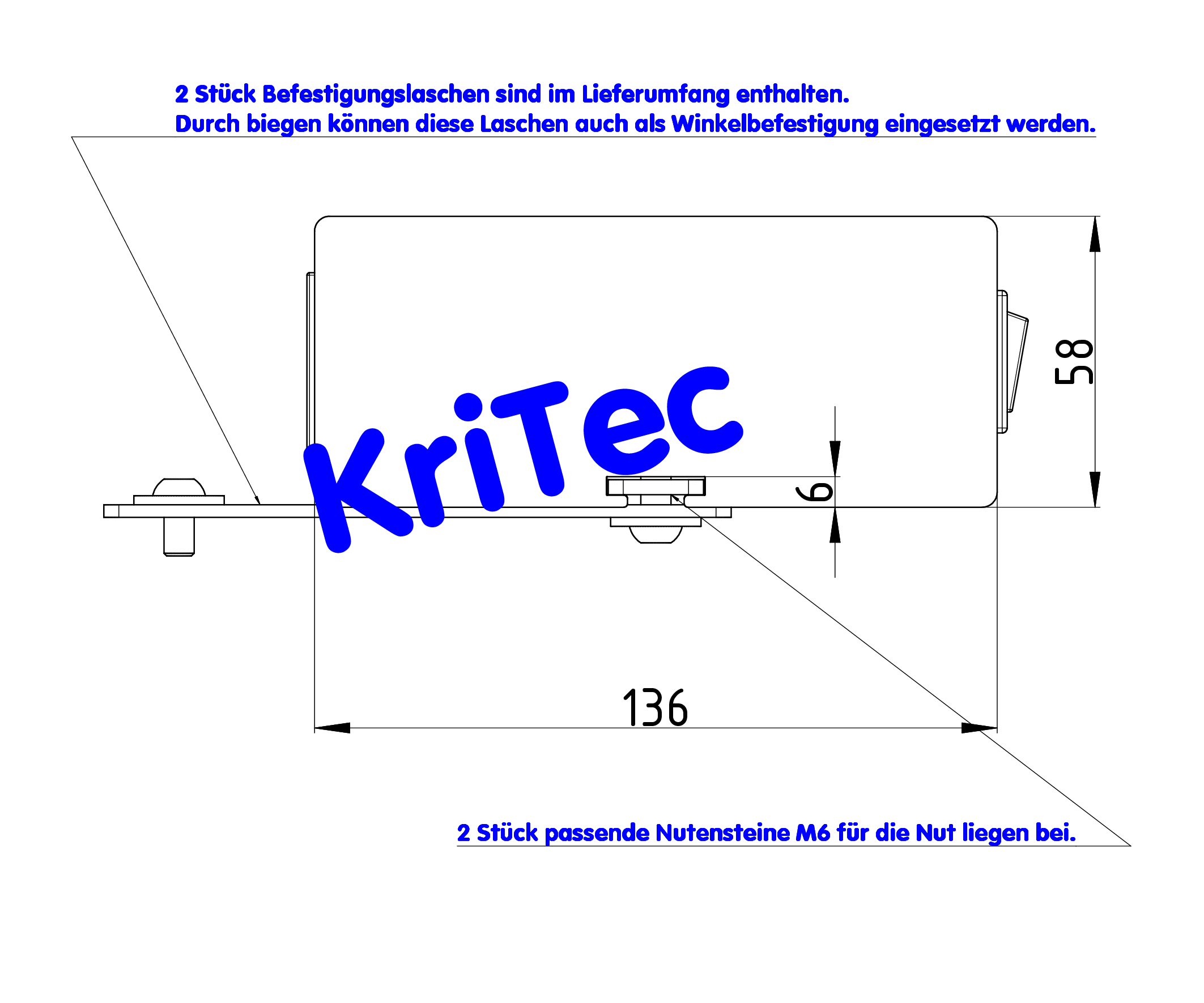 KriTec LED Arbeitsplatzleuchte 600 eco-line