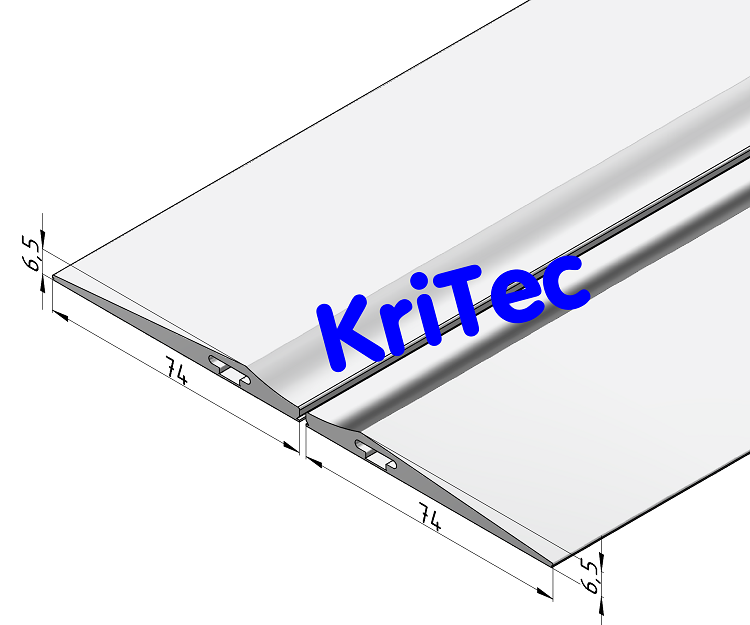 KriTec Parkschiene flach/ flach 1.200mm