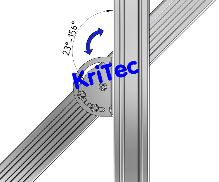 KriTec Schwenkwinkel 8 Raster 40 schwer