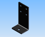 KriTec Bodenwinkel 10 160x60x80 St, schwarz pulverbeschichtet