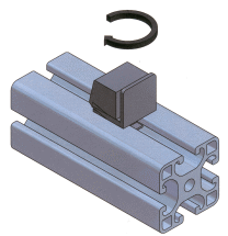 KriTec Klemm-Multiblock 8 PA, grau ähnl. RAL 7042